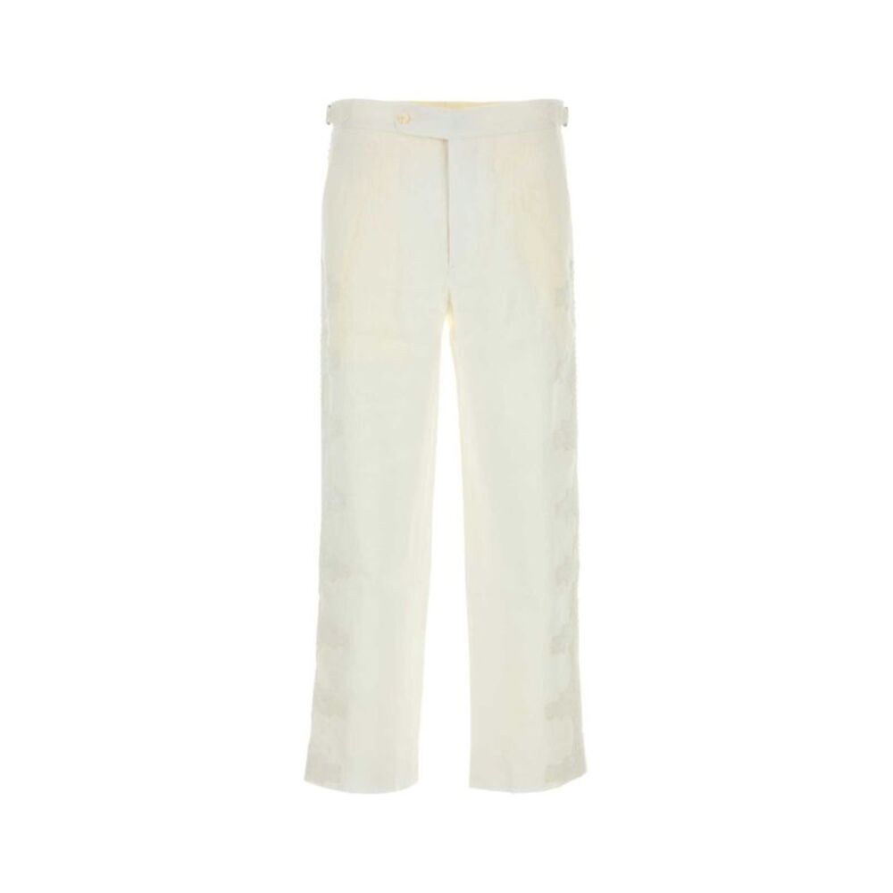 Bode Men White Linen Salt Pant